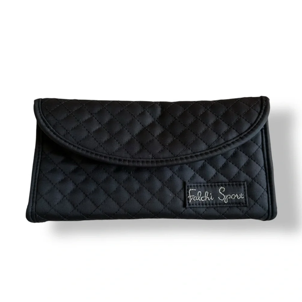 Carlos Falchi Sport Black Cosmetic Bag